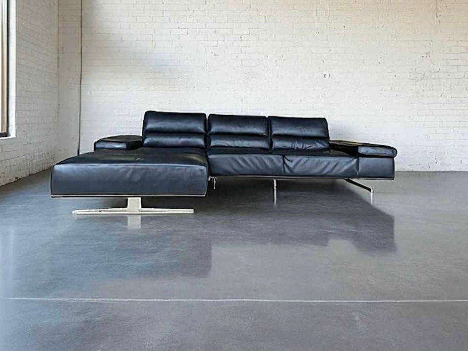 Modern Top Grain Leather Sofa