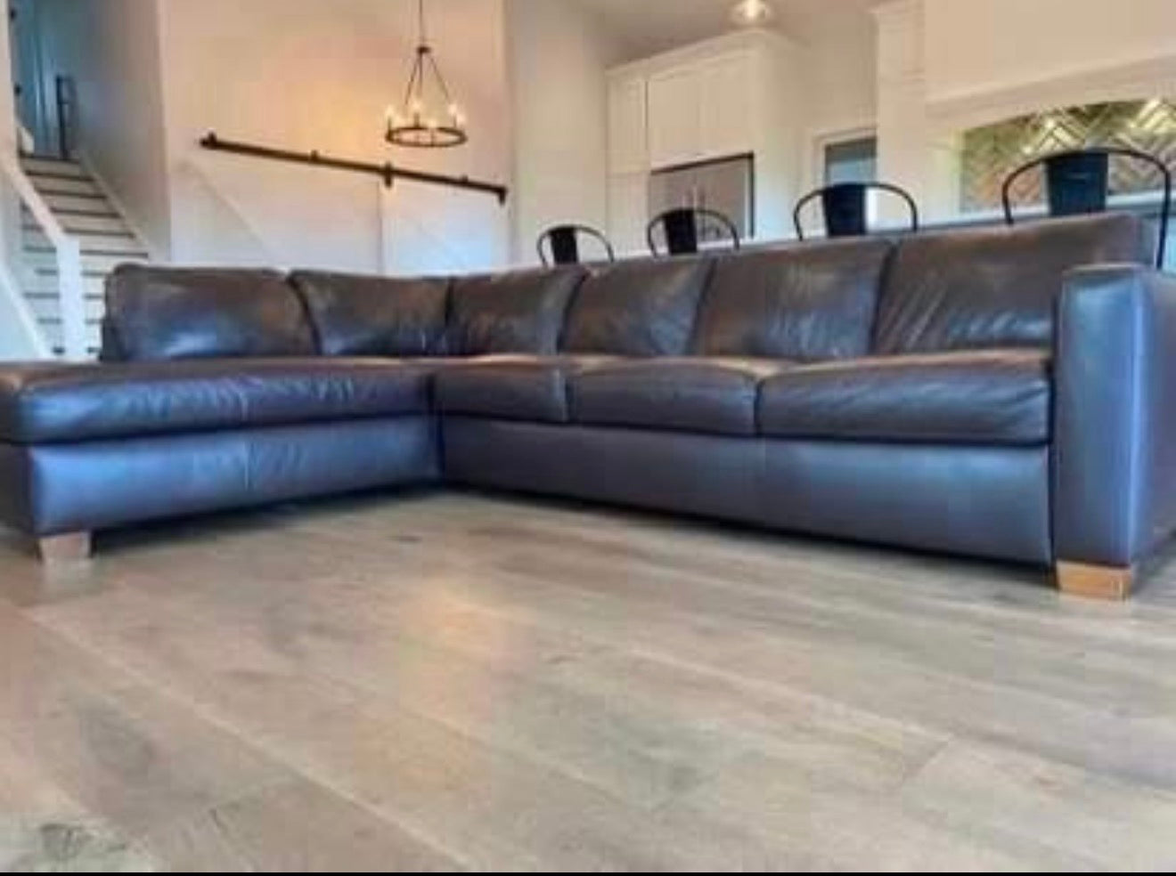 Top Grain Italian Leather Sectional