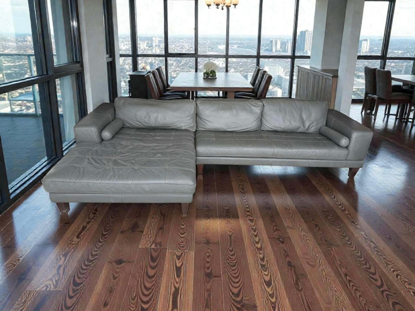 Genuine Leather Sectional