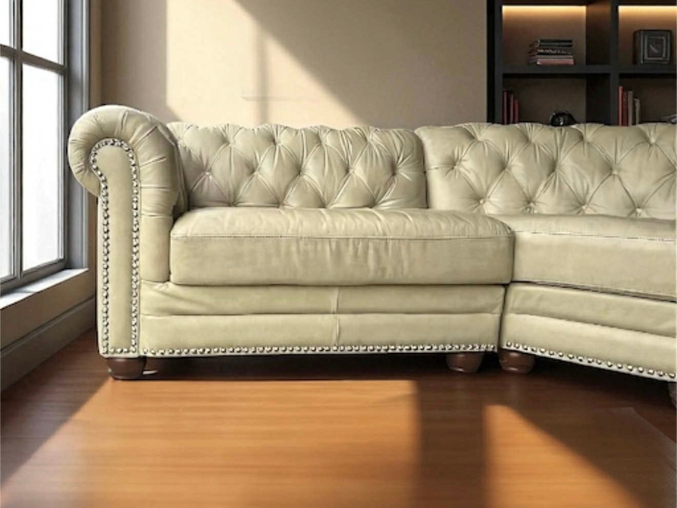 Top Grain LeatherChesterfield Sectional