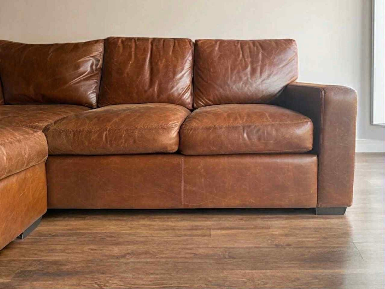 High End Full Grain Leather Sectional