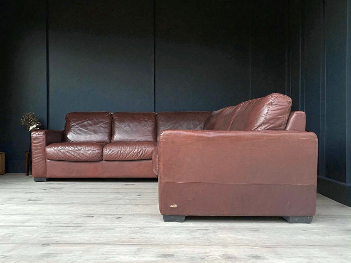 Natuzzi Full Grain Leather Sectional
