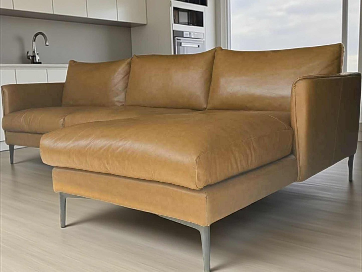 Top Grain Leather Sectional