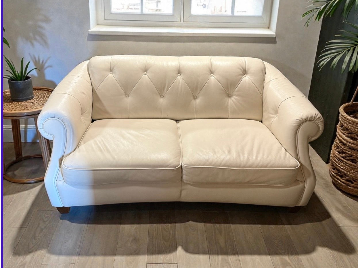Top Grain Leather Love Seat