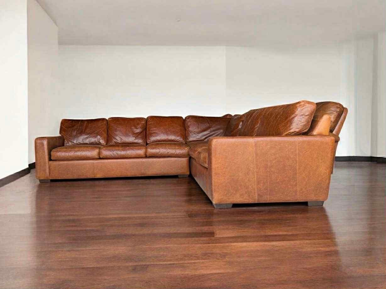 High End Full Grain Leather Sectional
