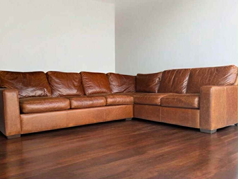 High End Full Grain Leather Sectional