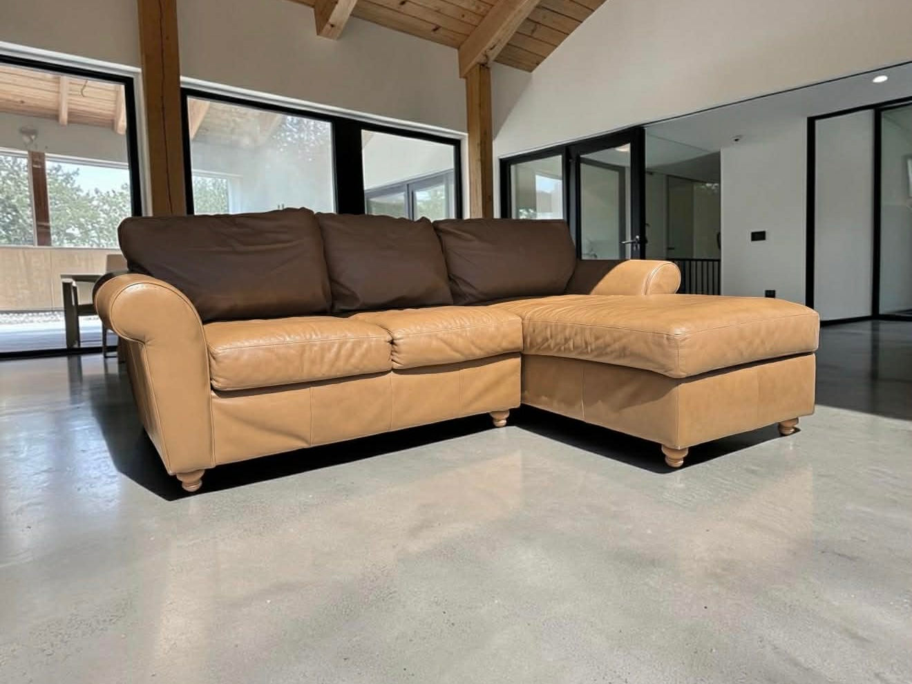 Top Grain Leather Sectional