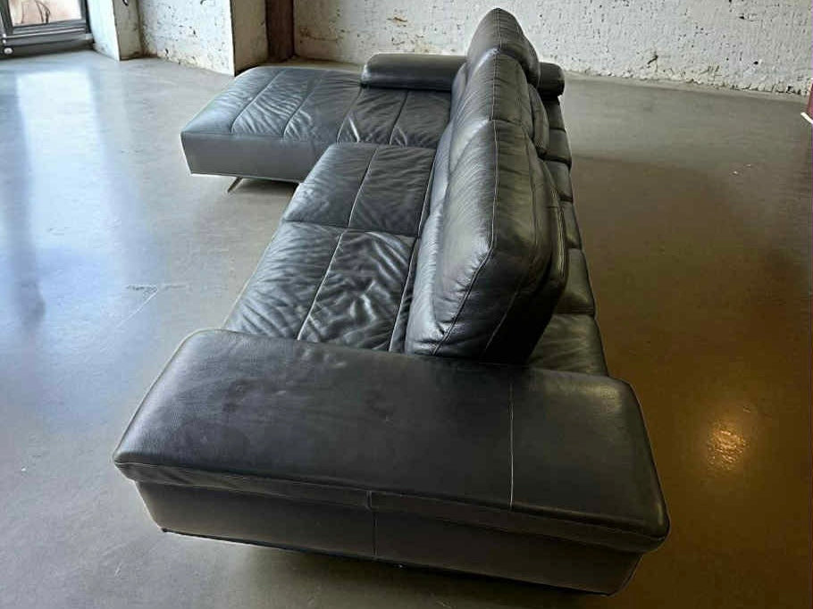 Modern Top Grain Leather Sofa