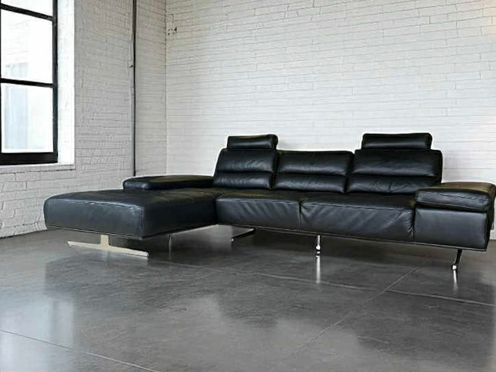 Modern Top Grain Leather Sofa