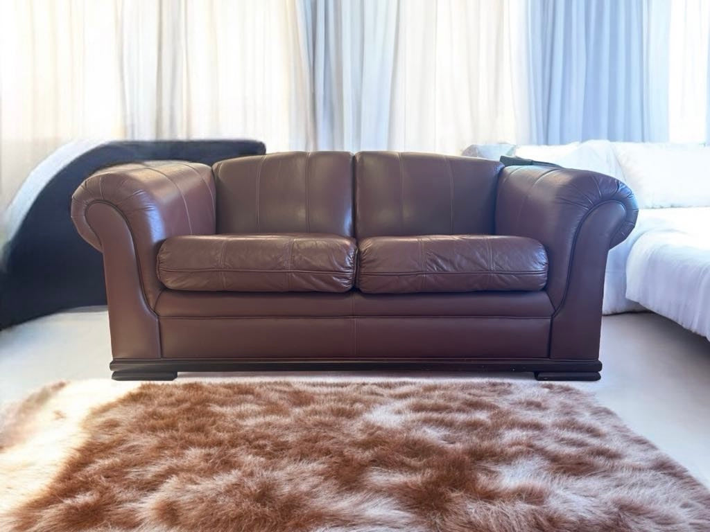 Genuine Leather Sofa and Love Seat