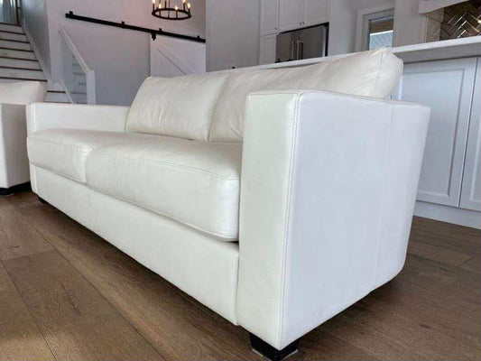 Contemporary Top Grain Leather Sofa