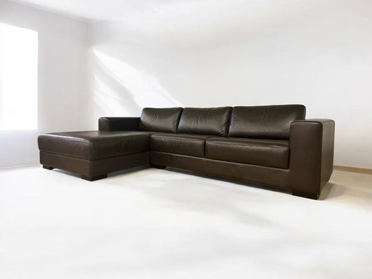 Revolve Genuine Leather Sofa/Chaise Sectional