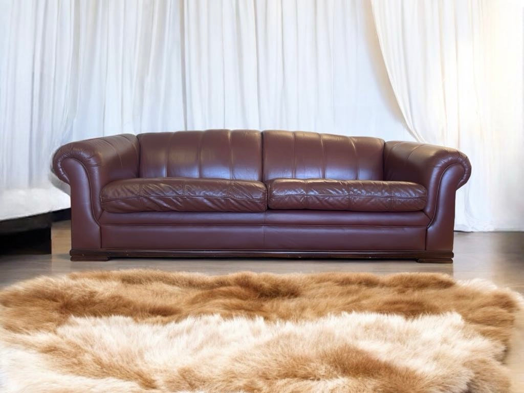 Genuine Leather Sofa and Love Seat