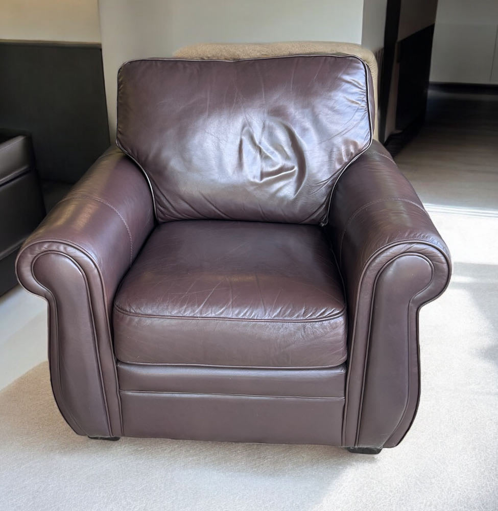 Genuine Leather Sofa and Armchair