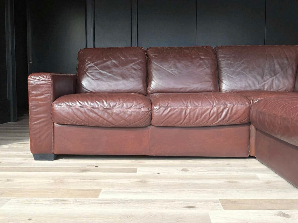 Natuzzi Full Grain Leather Sectional