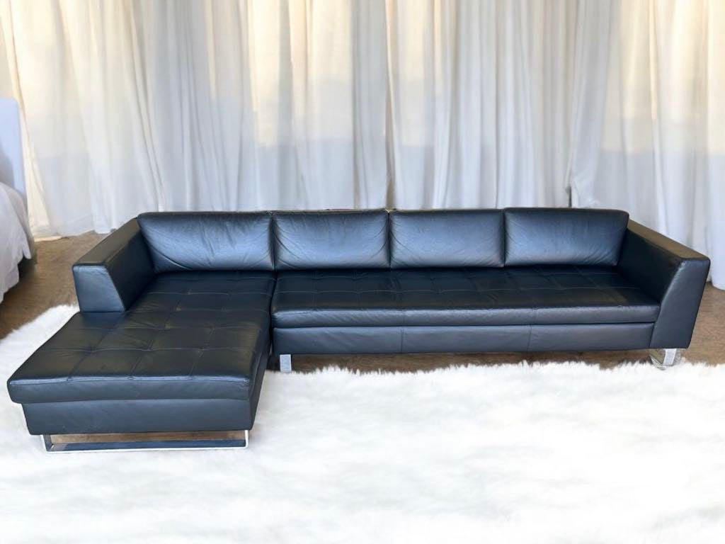 High End Top Grain Leather Sectional