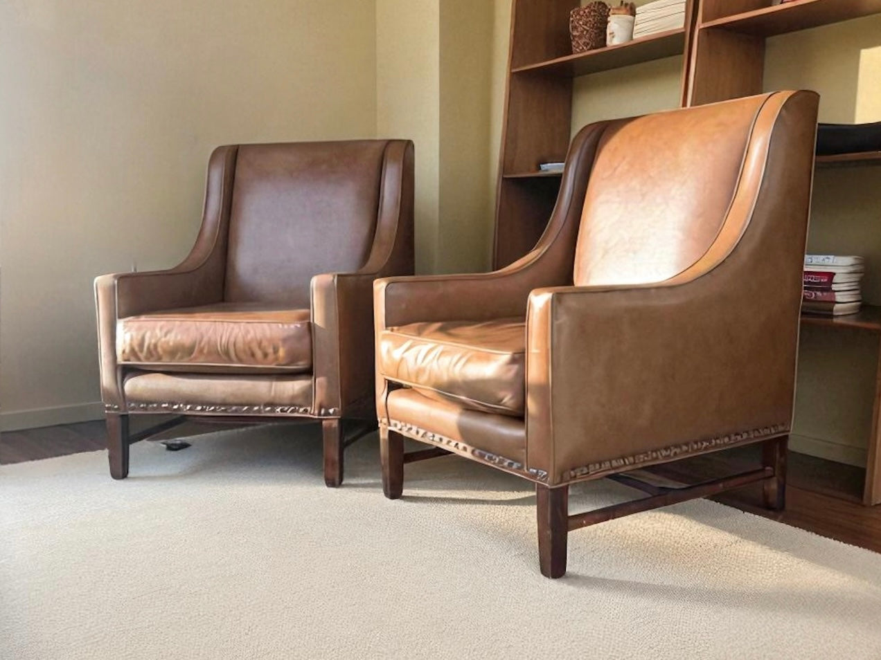 Semi-Aniline Leather Chairs