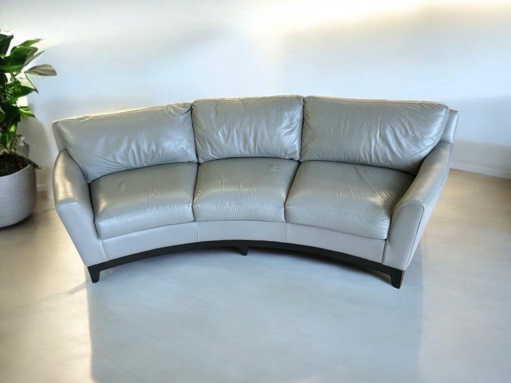 Contemporary Top Grain Leather Sofa and Armchairs