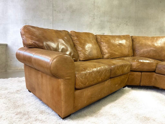 High End Full Grain Leather Sectional