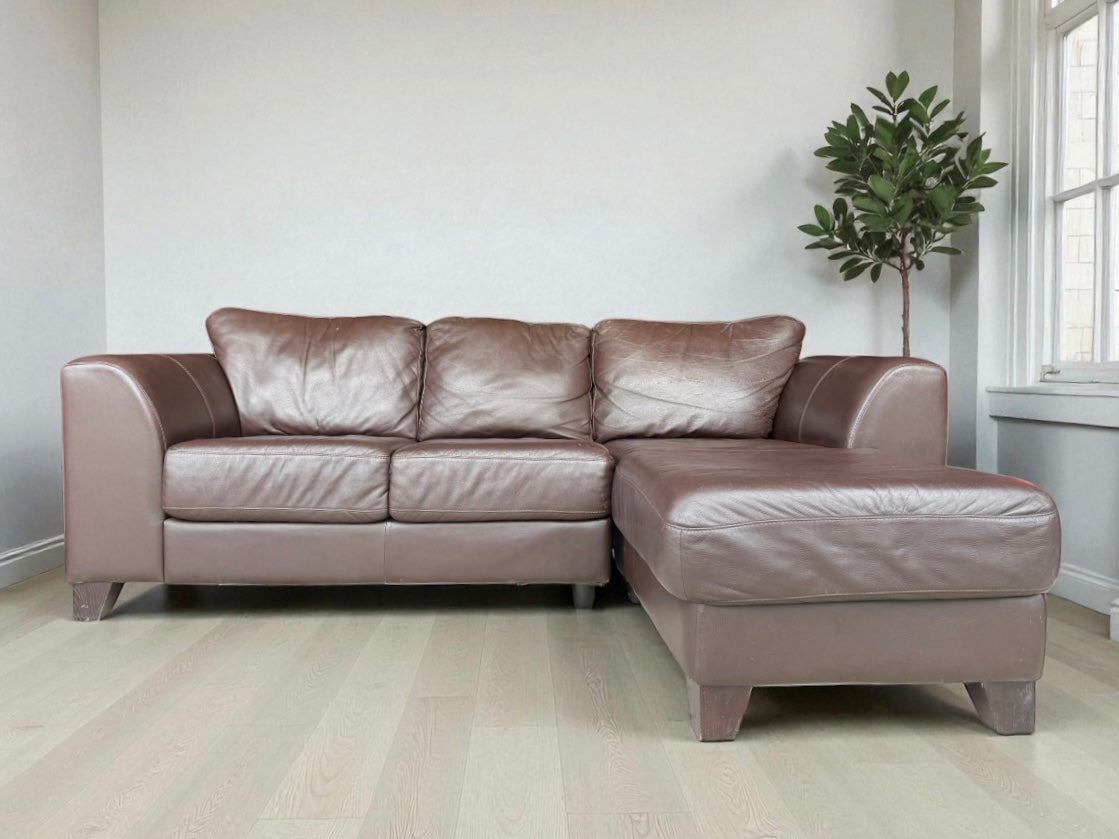 Canadian Made Top Grain Leather Sectional