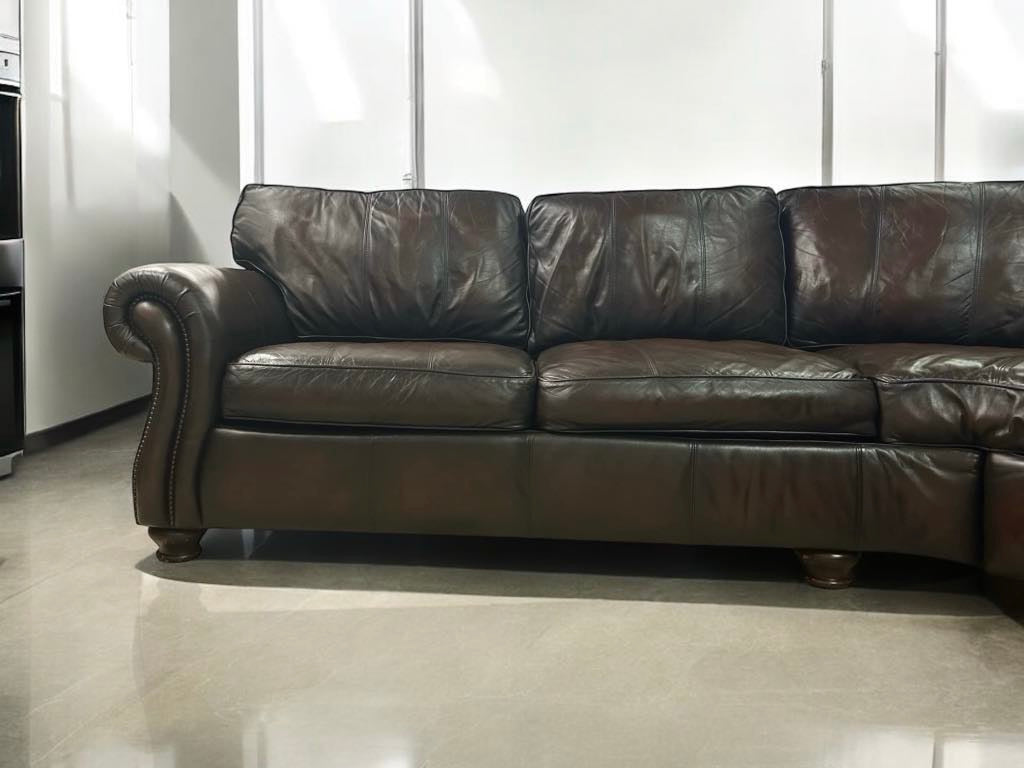 Bernhardt High-End Semi-Aniline Leather Sectional