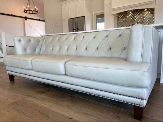 Contemporary Top Grain Leather Sofa and 2 Chairs