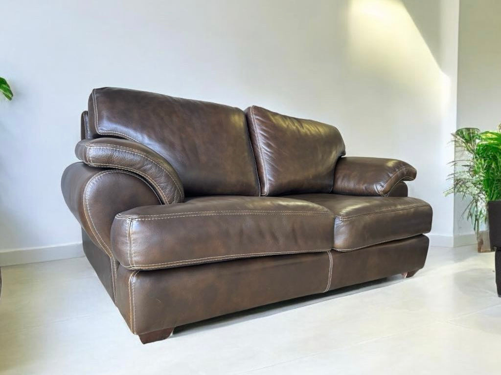 Top Grain Leather Sofa and Love Seat Set