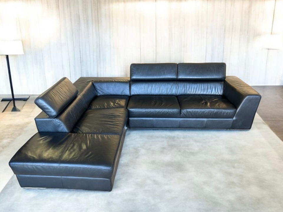 Revolve Modern Top Grain Leather Sectional