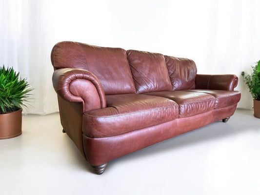 Natuzzi Full Grain Leather Sofa