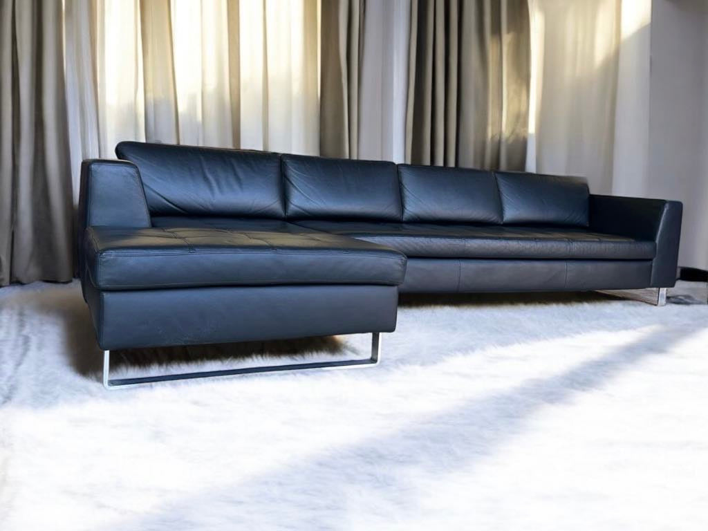 High End Top Grain Leather Sectional