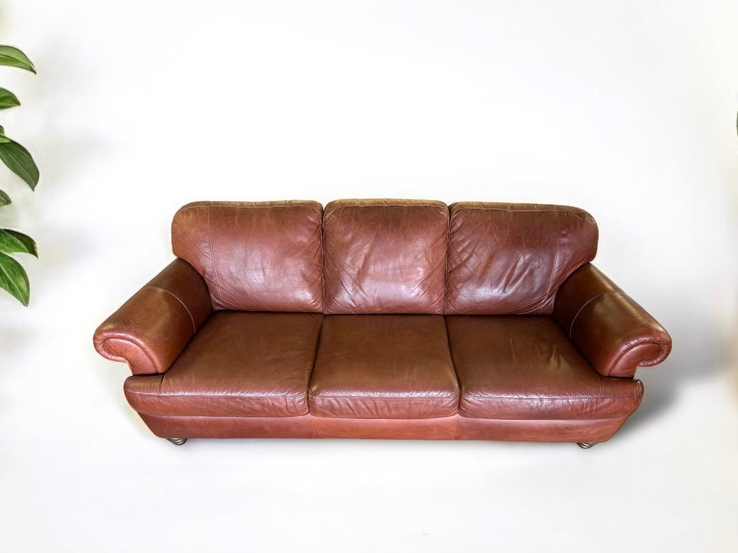 Natuzzi Full Grain Leather Sofa