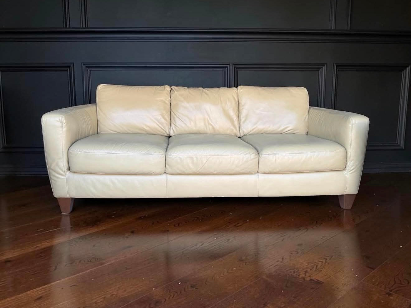 Italian Top Grain Leather Sofa and 2 Chairs