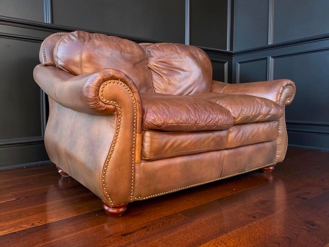 Top Grain Leather Sofa and Love Seat