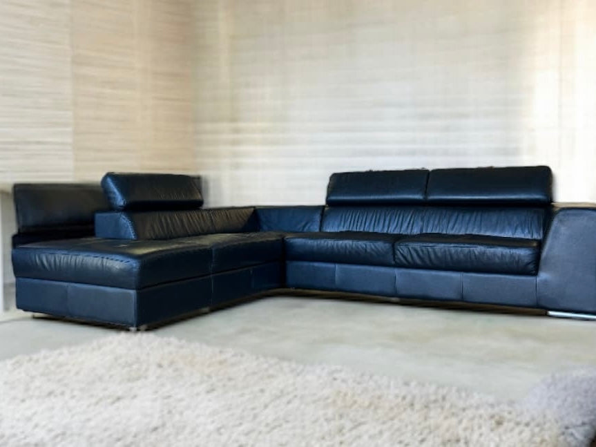 Revolve Modern Top Grain Leather Sectional