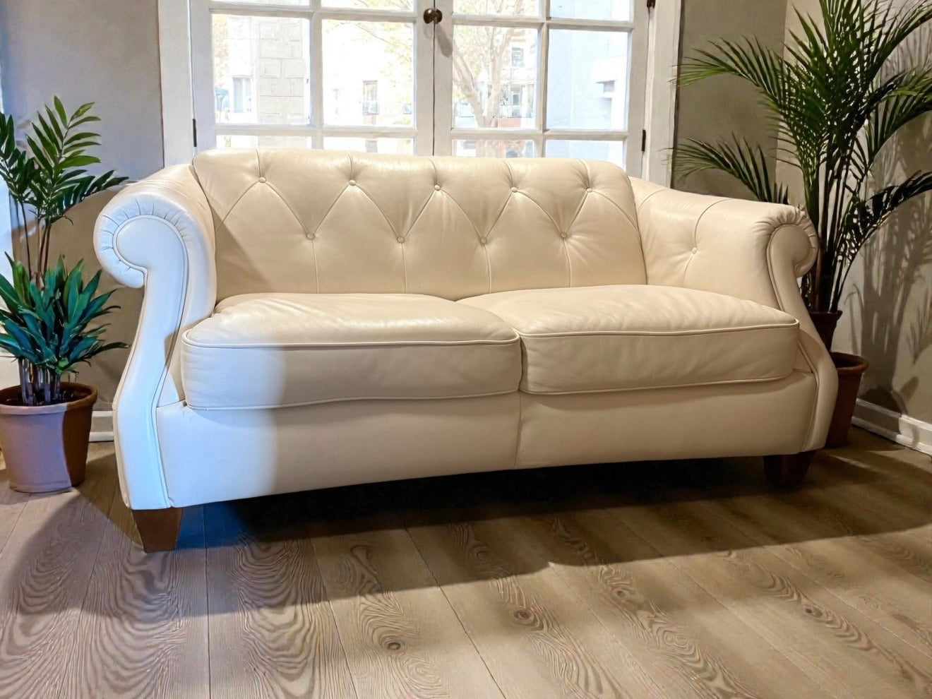 Top Grain Leather Love Seat