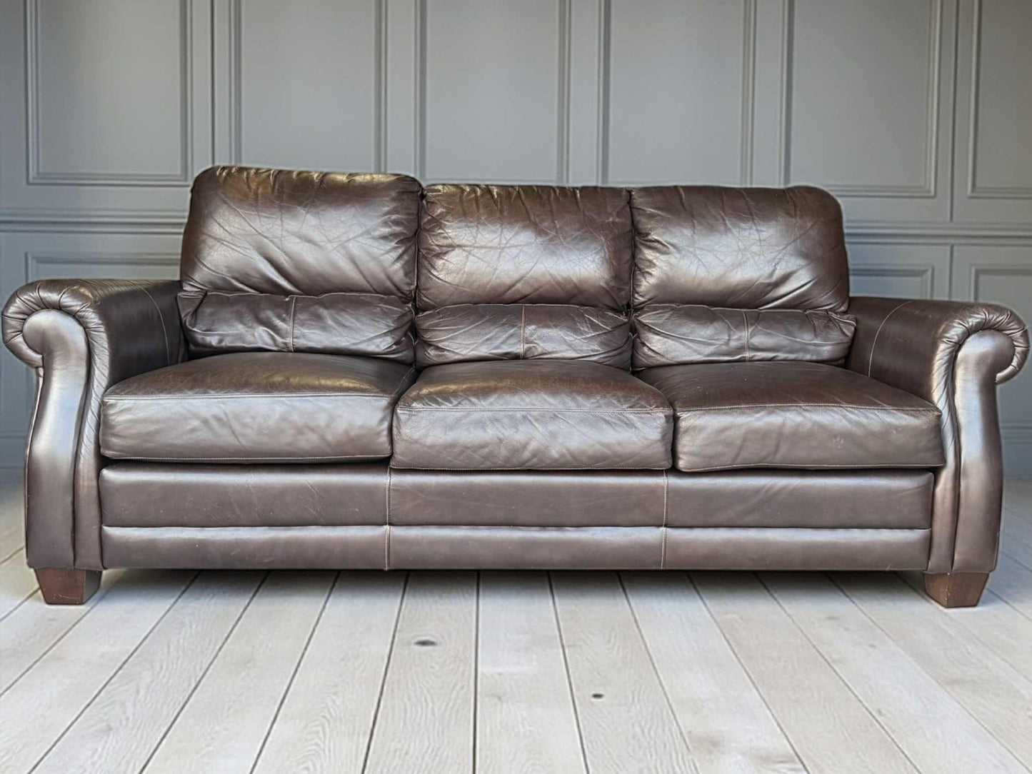 Genuine Leather Sofa and Love Seat