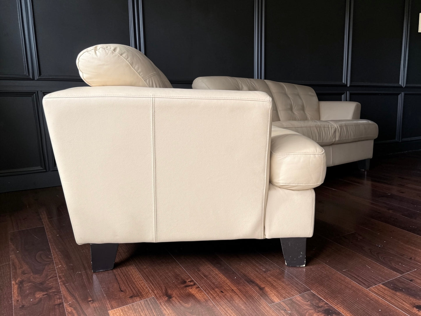 Genuine Leather Love Seat and Chair
