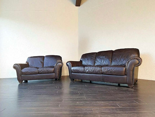Top Grain Leather Sofa and Love Seat