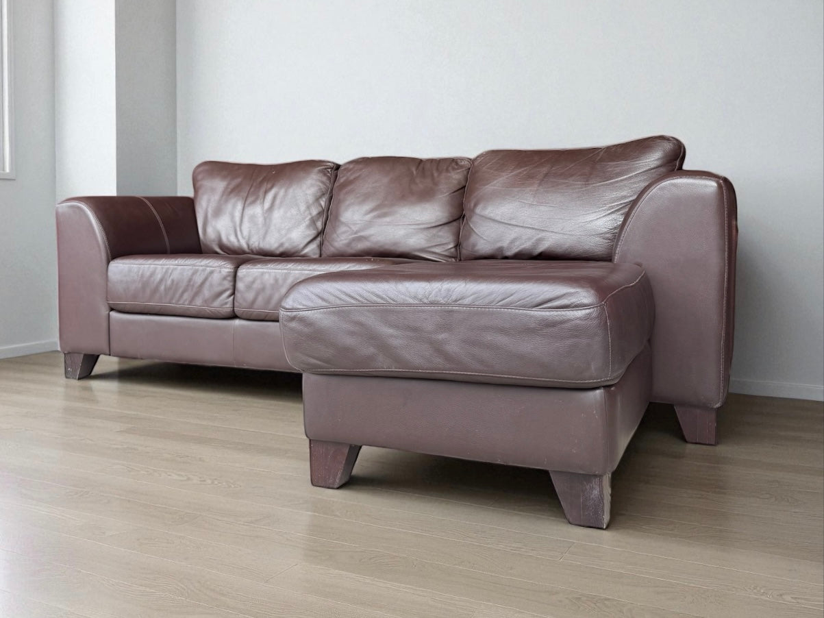 Canadian Made Top Grain Leather Sectional