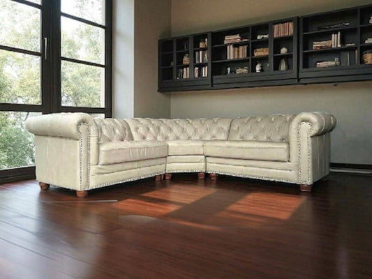 Top Grain LeatherChesterfield Sectional