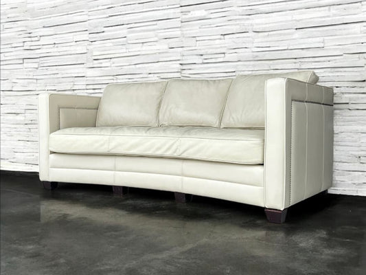 Contemporary Top Grain Leather Sofa