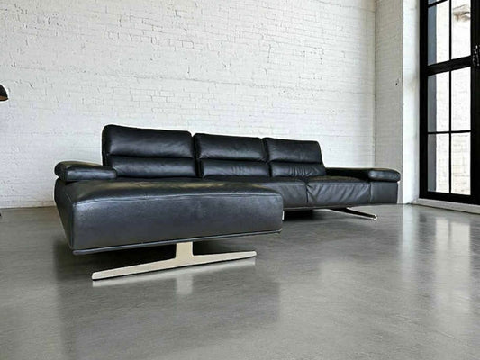 Modern Top Grain Leather Sofa