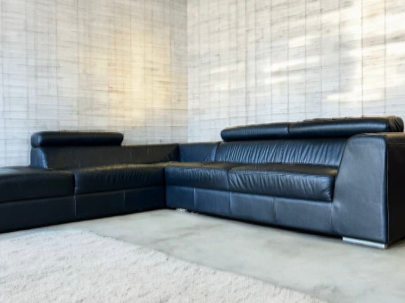 Revolve Modern Top Grain Leather Sectional